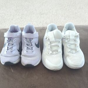 Kids White and Gray Sneakers